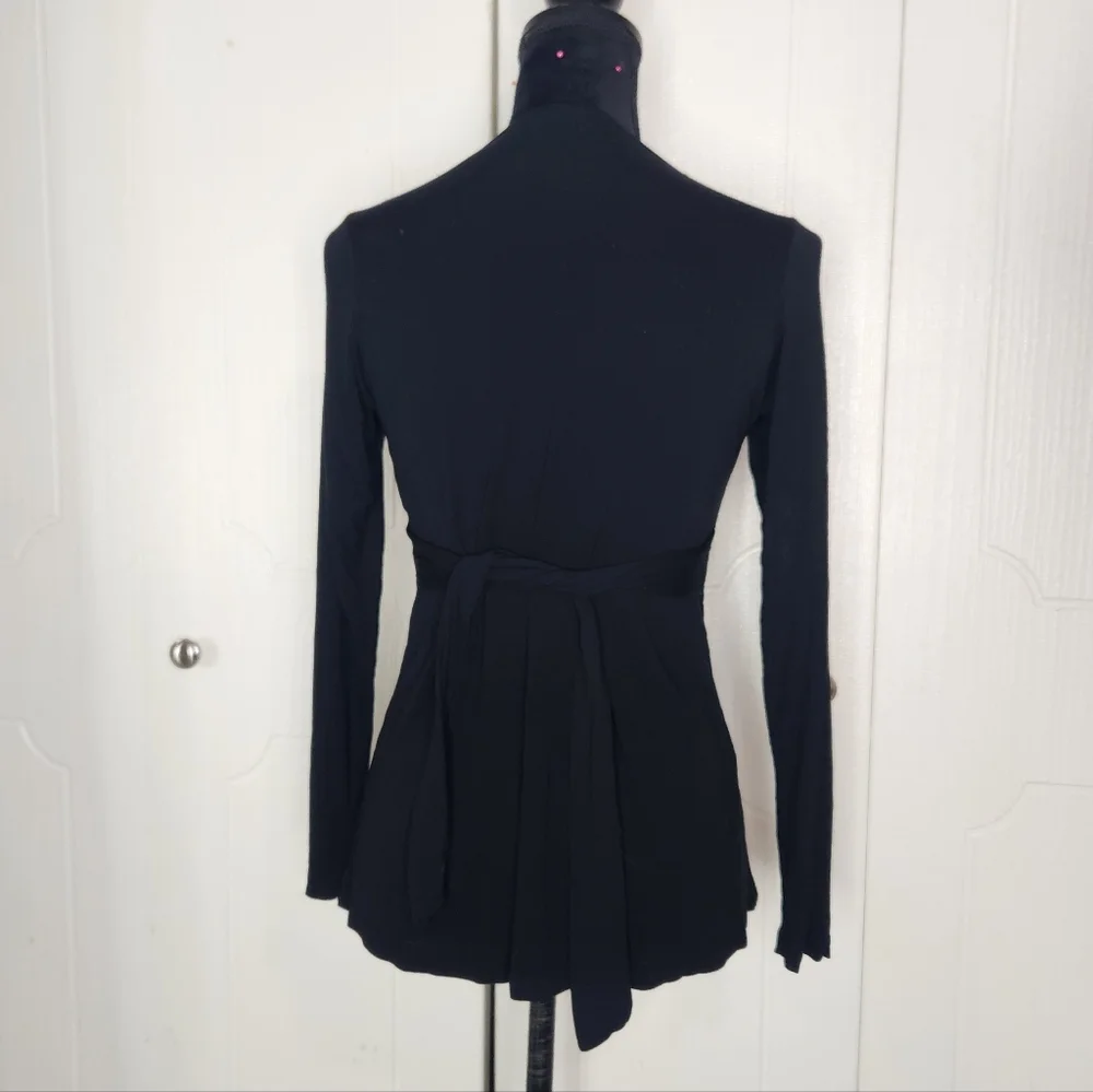 SOLD Mark Black Longsleeve Tie Back Blouse Top - Picture 3 of 7